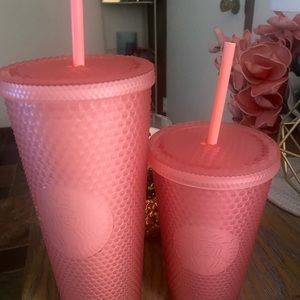 Starbucks Pink Valentine’s Venti and Grande tumblers